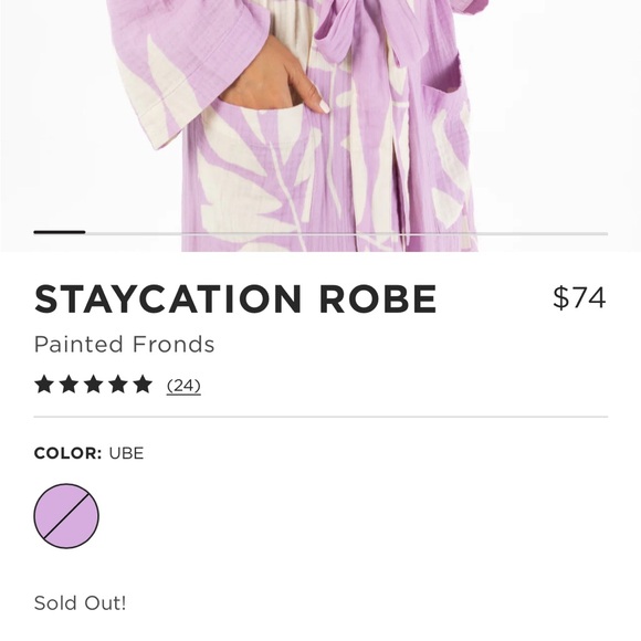 Aloha Collection Ube Fronds Robe - Picture 7 of 7